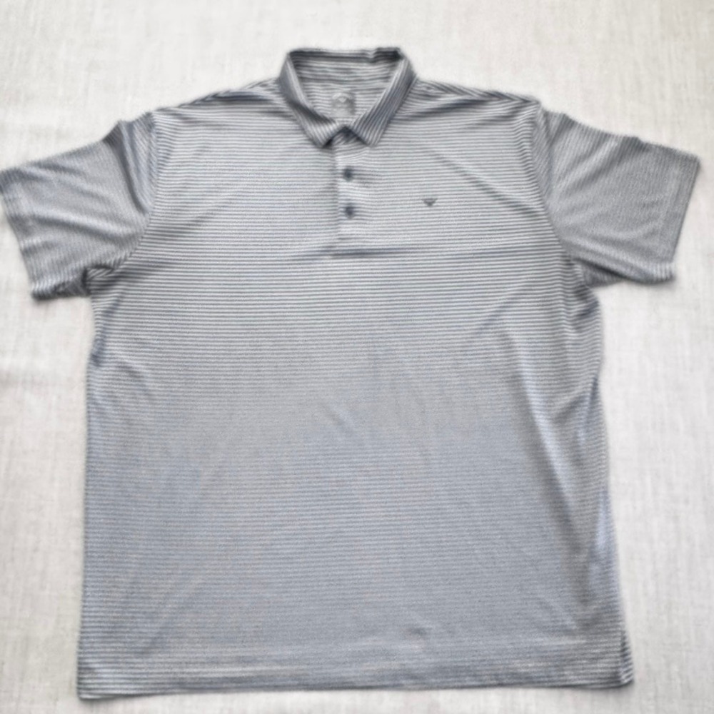 Callaway Mens XXL Opti-Dri‎ Striped Golf Polo Shirt Blue/Gray White MA4767